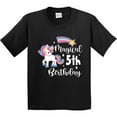 thumbnail image 3 of Inktastic Magical 5th Birthday Rainbow Unicorn with Star Youth T-Shirt, 3 of 5