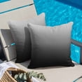 thumbnail image 4 of Gray Black Throw Pillow Cover Gradient Cotton Linen Cushion Cover Throw Pillow Case with Invisible Zipper for Couch Sofa Bed Chair Car 18x18 Inch, 4 of 9