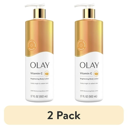 (2 pack) Olay Revitalizing and Hydrating Hand and Body Lotion with Vitamin C, 17 fl oz