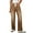 Brown, variant on Women's Wide Leg Jeans High Waisted Stretchy Straight Leg Baggy DrawstringDenim Pants