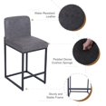 thumbnail image 5 of Sophia & William 24" PU Leather Counter Height Bar Stool with Backrest-Set of 2-Gray, 5 of 6