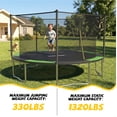 thumbnail image 5 of Mersco 14ft Trampoline PLAY Heavy Duty Outdoor Trampoline for Kids, Backyard Trampoline with Enclosure Net for Family Fun,Jumping Trampoline for Boys and Girls Birthday Gift,Green, 5 of 11