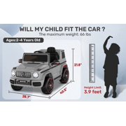 TOKTOO 12V Powered Ride on Toy Mercedes-Benz G63 Licensed for Kids, Electric Toddler Ride on Car w/Parent Remote Control, MP3, LED Headlight, Gift for Boys Girls Aged 2-4 Years, Gray