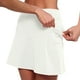 thumbnail image 3 of Pantalones falda de cintura media para mujer: estilo deportivo informal con bolsillos, mezcla de poliéster y spandex, cintura alta, adecuados para primavera/verano, 3 of 5