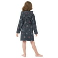 thumbnail image 4 of FORMRS Niños Bathrobe Unisex Hooded Robe Soft Plush Pajamas Sleepwear, Size 7-9T, Starry Night Pattern, 4 of 7