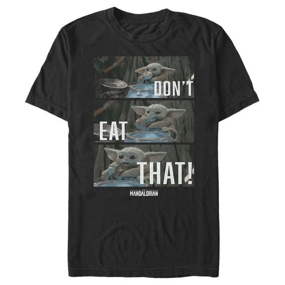 Men's Star Wars: The Mandalorian The Child Don't Eat That Graphic Tee Black 2X Large