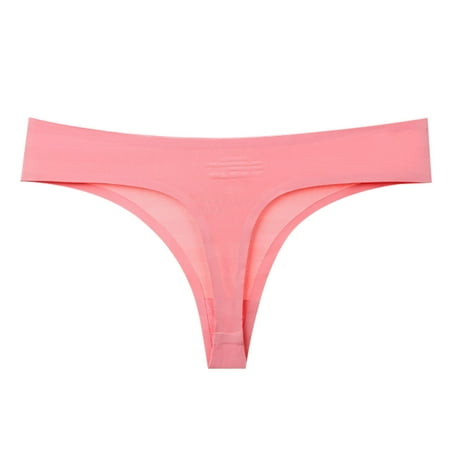 Pavied Thongs for Women Seamless Underwear Cheeky Underwear Womens Underwear Cotton Bikini Panties Lace Soft Hipster Panty Ladies Stretch Full Briefs Panties for Women Hot Pink L