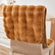 thumbnail image 4 of Cojín de asiento de felpa con respaldo – Antideslizante, cojín grueso para sillas, taburetes y sofás | Cojín suave de felpa con correas, diseño plegable, para uso interior y exterior, 4 of 6