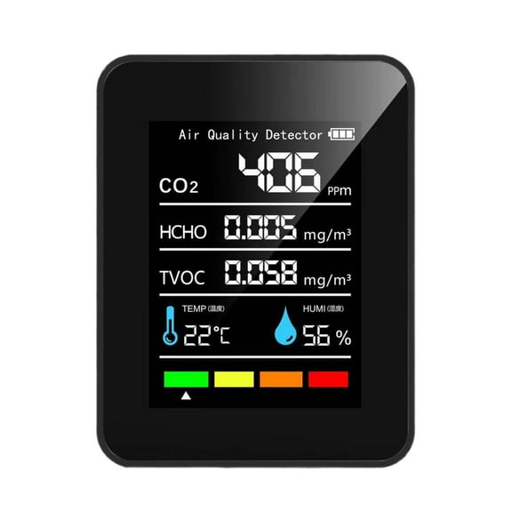 Air Monitors Professional CO2 TVOC Humidity Temperature Detector Home Air Tester for Office Home