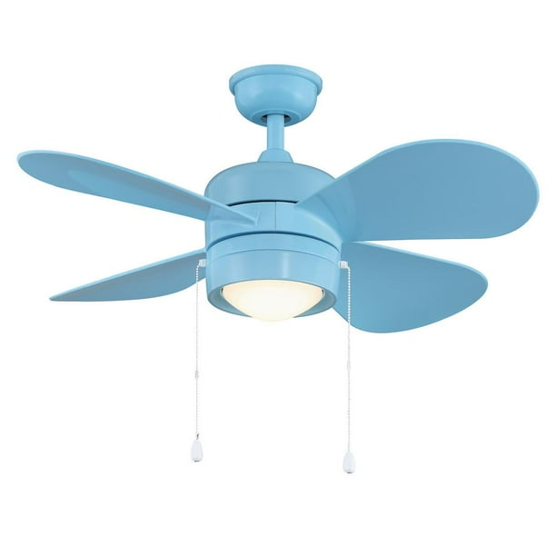 Home Decorators Collection Padgette 36 in. LED Blue Ceiling Fan YG683AP