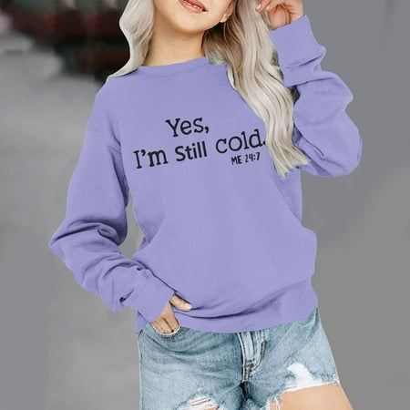

YWDJ Girls Crewneck Oversized Sweatshirt Kids Fashion Long Sleeve Pullover Tops 1-12 Years Purple 2-3T