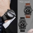 thumbnail image 2 of Fashion Minimalist Quartz Watch For Men 30m Waterproof Round Dial Wrist Watch, 2 of 5