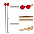 thumbnail image 3 of Middle Marimba Stick Mallets Xylophone Glockensplel Mallet with Beech Handle Percussion Kit Musical Instrument Accessories Mallets for Professionals Amateurs 1 Pair Red, 3 of 7