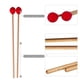 thumbnail image 3 of Mazo Mazo de marimba central Mazo de xilófono Glockensplel con mango de haya Kit de percusión Accesorios para instrumentos musicales Mazo para profesionales Aficionados 1 par rojo Maboto  Mazo, 3 of 6