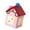 Pink house, variant on Lovely Ceramic Holiday Cottage with Operations, Indoor Outdoor Winter Village Accent for Collectors Displays