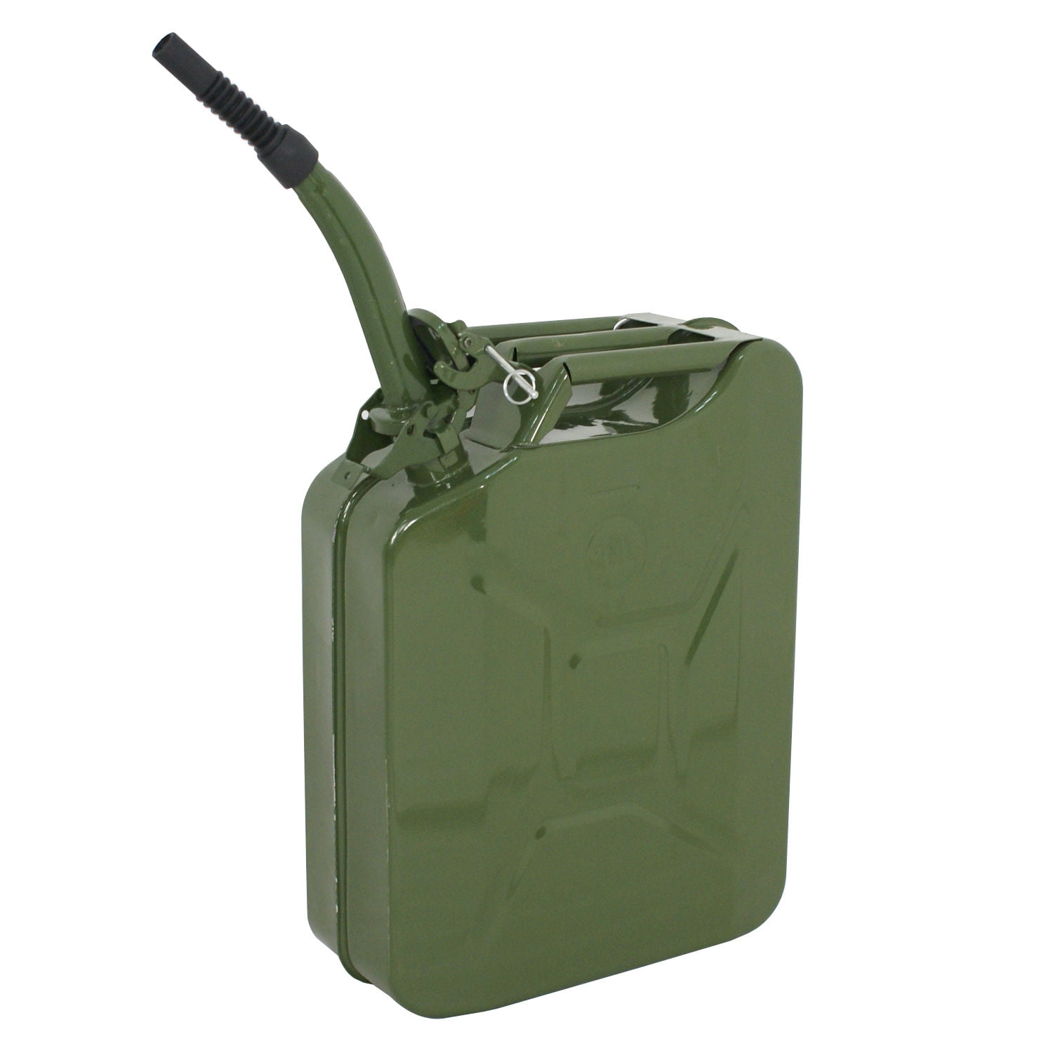 5 Gallon 20L Jerry Can Fuel Steel Tank Military Green w/ Holder Backup New 