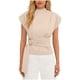 thumbnail image 1 of Camisas de Manga Corta para las Mujeres Casual V-Cuello Plegado Vendaje Suéter Blusa, Ligero Top de Verano, 1 of 6