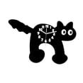 thumbnail image 4 of Reloj de pared de dibujos animados silencioso adorno simple gato reloj colgante decoración decorativa para Negro, 4 of 9