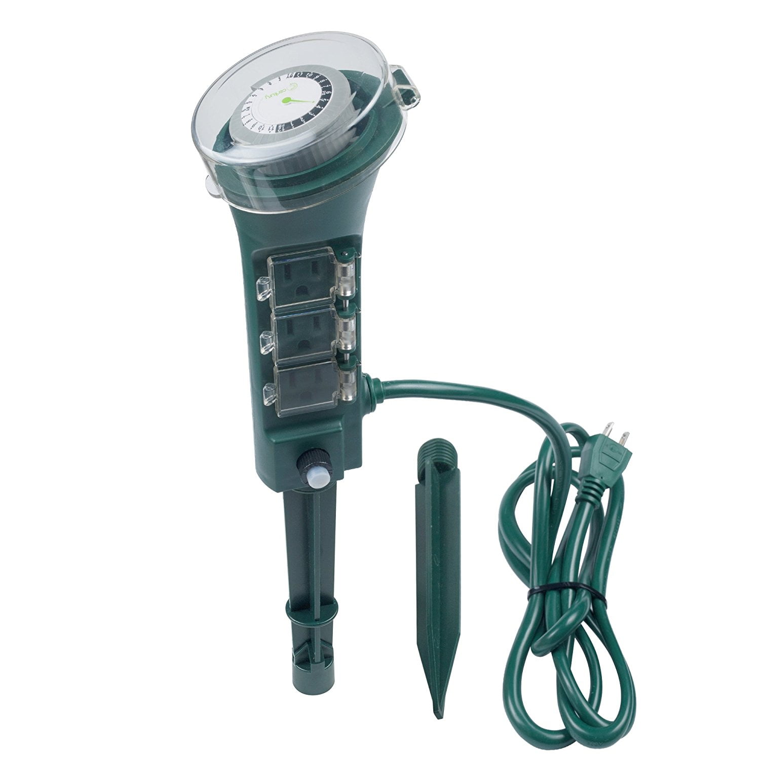 BNLINK Outdoor Yard Stake with Mechanical BuiltIn Timer, 6 Grounded