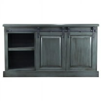 57 in. Poplar Quaint TV Stand, Green