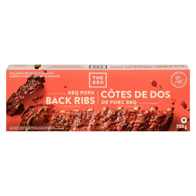 The Keg Pork back ribs Signature sauce BBQ, The Keg BBQ Pork Back Ribs 700g