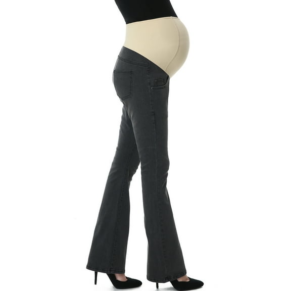 Maternity Women's Flare Leg Denim Jeans - Gray 30