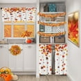 thumbnail image 2 of Fall Kitchen Curtains Autumn Window Curtains and Valances Set 24 Inch, Beautiful Falling Maple Leaves Short Tier Curtain, Orange Modern Small Kitchen Decor, 2 of 6