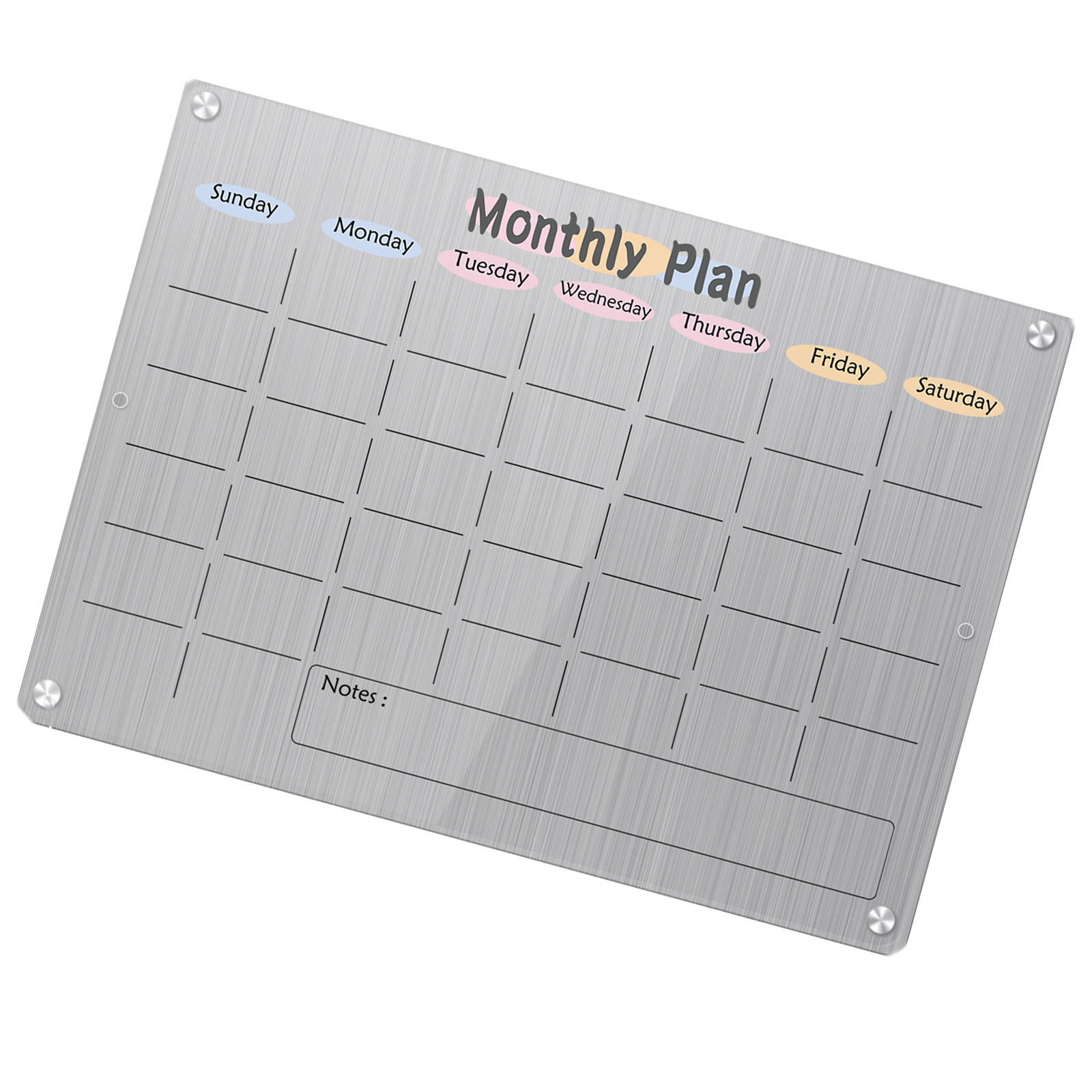 Acrylics Fridge Calendar Weekly Monthly Calendar Planner Calendar Memo Board Fridge Checklist Board