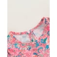 thumbnail image 6 of Musuos Little Girl Summer Floral Dress 1-8Years Flying Sleeve Round Neck Casual A-line Dress, 6 of 8
