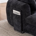thumbnail image 2 of Noble House Oversized Chaise Lounge Chair,Deep Seat Chenille Sleeping Couch,Black, 2 of 10