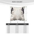 thumbnail image 4 of ZICANCN Asian Wave Oriental Line Space Throw Pillow Covers, Bed Couch Sofa Knit Decorative Pillow Covers for Living Room Farmhouse, 12"x12", 4 of 8