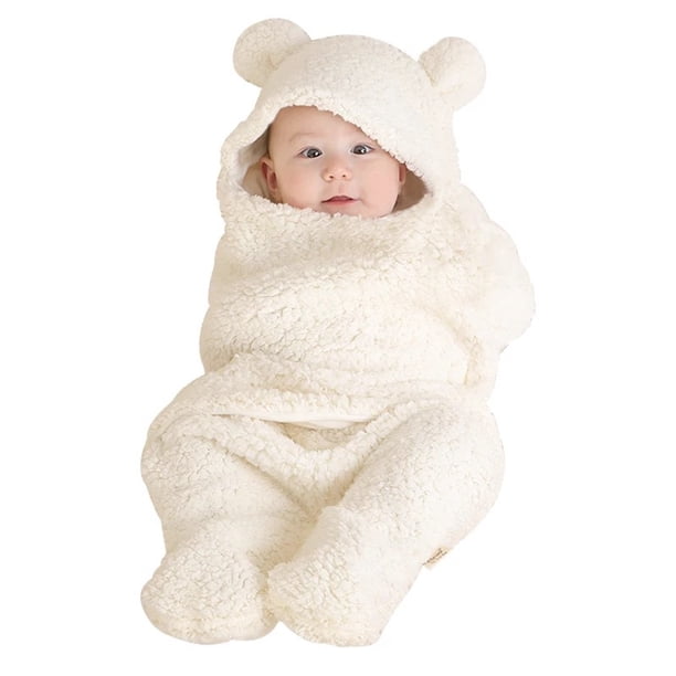 Manta para bebé de felpa ultrasuave para bebés de 0 a 6 meses que reciben envoltura para pa?ales Ideal para registro de recién nacidos y accesorios para ni?os peque?os Regalo perfecto para baby girl shower LingWen 8390614149557