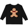 thumbnail image 3 of Inktastic Cute Gingerbread Man with Red Plaid Bowtie Boys or Girls Long Sleeve Toddler T-Shirt, 3 of 5