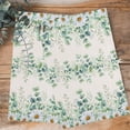 thumbnail image 4 of Green Eucalyptus Leaves 1 Pack Kitchen Towel, Water Absorbent Dish Towel, Daisy Summer Botanical Watercolor Decorative Hand Towels - Quick Drying Cloth for Cooking Baking, 18x28 Inch, 4 of 8
