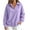Purple, variant on Hurxie Womens Oversized V Neck Fleece Sweatshirt Casual Long Sleeve Sweatshirts Collared Pullover Sweatshirts
