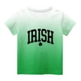 thumbnail image 4 of Fesfesfes Festive Kids' St. Patrick's Day Shamrock Print Tee Soft Cotton Round Neck Short Sleeve Top for Boys and Girls 3-14 Years Casual Holiday T Shirt and Everyday Wear(Green,9 Years), 4 of 5