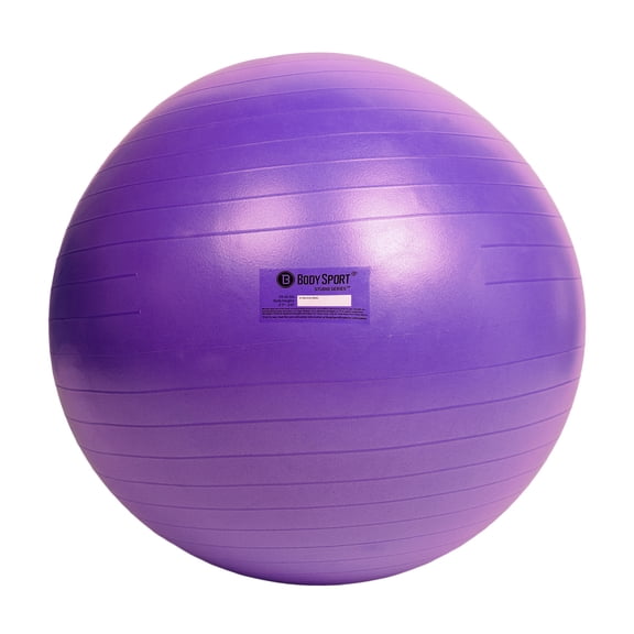Body Sport Purple Fitness Ball (45 cm), Pump & Exercise Guide Included
