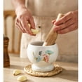 thumbnail image 6 of Porcelain Mortar and Pestle Pill Crusher, Spice Grinder, Herb Bowl, Pesto Powder, Quality Porcelain with Floral Pattern, White, 6 of 7