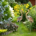 thumbnail image 3 of Costway 2-Piece Metal Crane Garden Statue Sculpture Set Outdoor Yard Lawn Decoration, 3 of 10