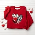 thumbnail image 2 of ATOGUTA Girls Valentine's Day Sweatshirt Boys Kids Long Sleeve Tees Love Heart Kids Tops Outfit Size 1T-13, Red, 2 of 5
