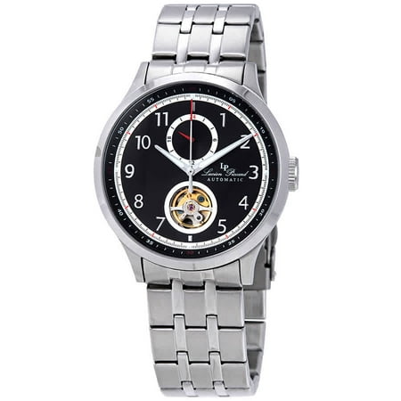 - Lucien Piccard Open Heart GMT II Automatic Black Dial Men's Watch LP-28010A-11