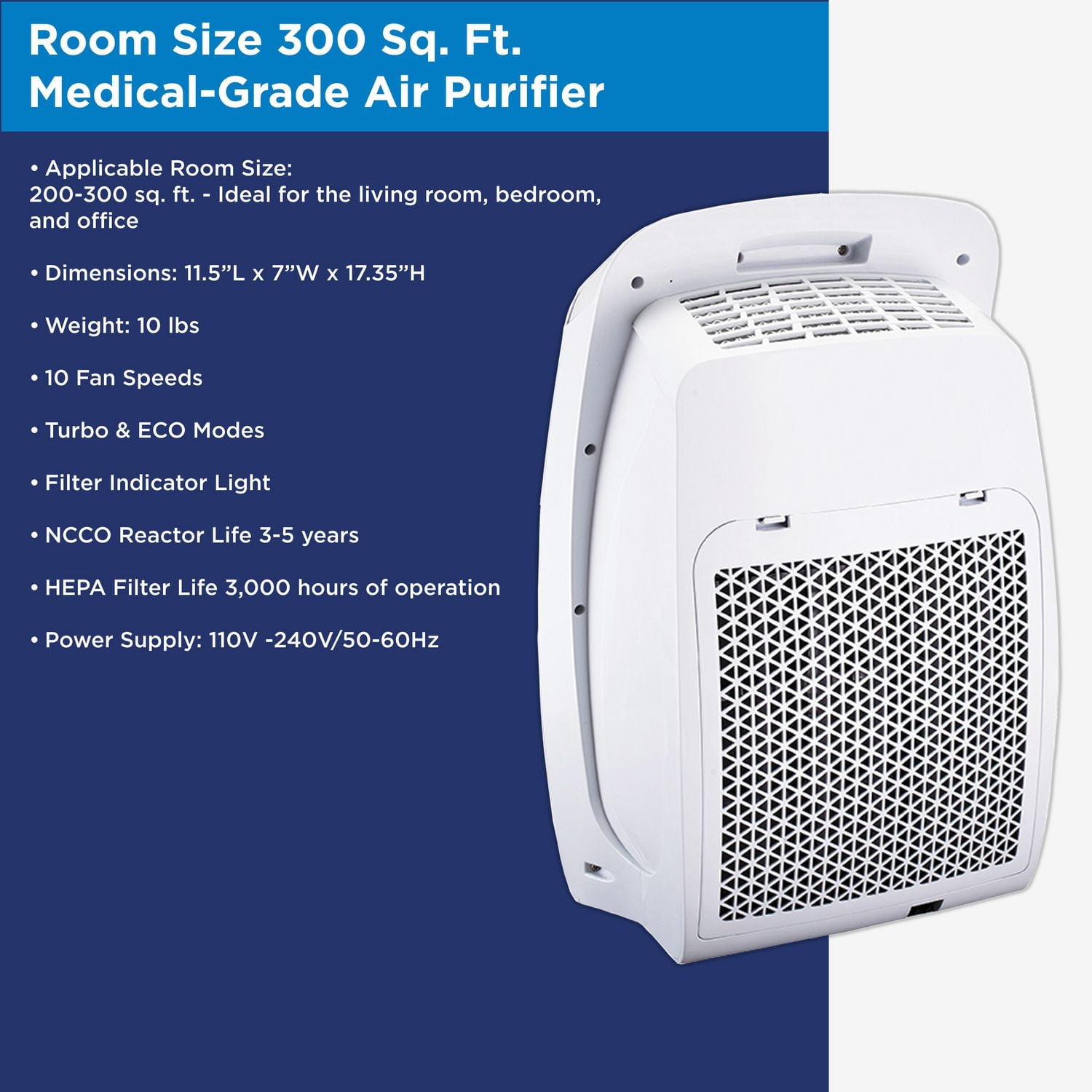 Westinghouse Purificateur d'air avec technologie brevetée NCCO