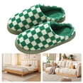 thumbnail image 1 of Pantuflas Cálidas para Parejas  Mullidas A Cuadros Hombres Y Mujeres Rojo, 1 of 9