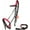 Black/Pink, variant on Horse English Padded Leather Adjustable Flash Bridle Reins Full 803127CNF