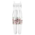thumbnail image 3 of NAISIBABY Girls Suspenders Jumpsuit, Sleeveless Fashion Printed Summer Romper White 1T, 3 of 5