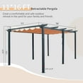 thumbnail image 2 of Domi Outdoor Living 11’ X 16’ Outdoor Retractable Pergola with Weather-Resistant Canopy Aluminum Garden Pergola Patio Grill Gazebo for Courtyard (Khaki), 2 of 10