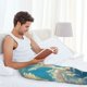 thumbnail image 5 of Fotbe Sunshine Cute Winged Cat Pantalones de Pijama para Hombre, Pantalones de Dormir, Pantalones de Casa con Cintura Ajustable y Bolsillos-Large, 5 of 6