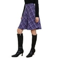 thumbnail image 4 of FALDA CHIC para Mujeres con Cintura Elástica, Largo a la Rodilla, de Lana, Corte A, Talla M, Púrpura Oscuro, 4 of 6