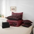 thumbnail image 6 of Castle Fairy Chic Floral Damask Bedding Comforter Set,Stripes Full Bedding Set, 6 of 8