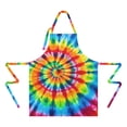 thumbnail image 2 of Colorful Tie Dye Rainbow Pattern Apron-Garden Aprons for Women with Pockets-Cotton Linen Waterproof Kitchen Cooking Gardening Aprons Adjustable for Kitchen,Cooking,BBQ and Salon 33x27 Inch, 2 of 7